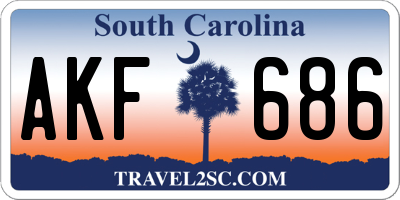 SC license plate AKF686