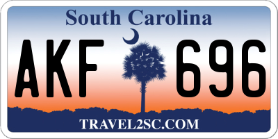 SC license plate AKF696