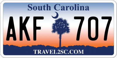 SC license plate AKF707
