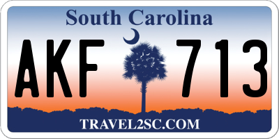 SC license plate AKF713