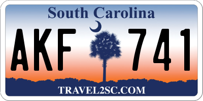 SC license plate AKF741