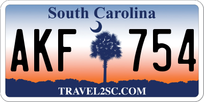 SC license plate AKF754