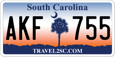 SC license plate AKF755