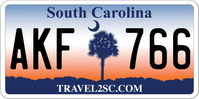 SC license plate AKF766
