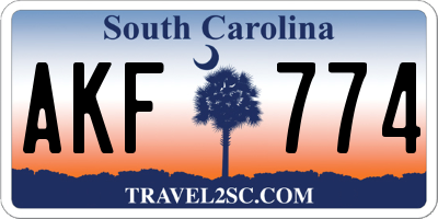 SC license plate AKF774