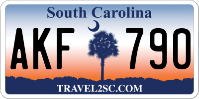 SC license plate AKF790
