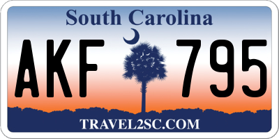 SC license plate AKF795