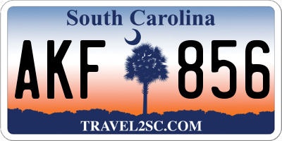 SC license plate AKF856