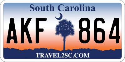 SC license plate AKF864