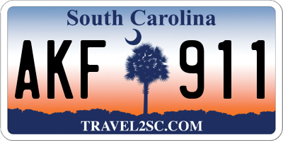 SC license plate AKF911