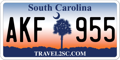 SC license plate AKF955