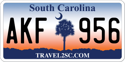 SC license plate AKF956