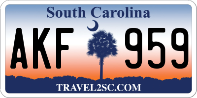 SC license plate AKF959