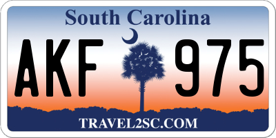 SC license plate AKF975