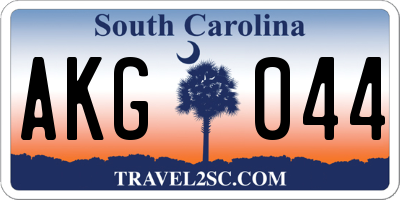 SC license plate AKG044