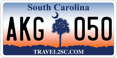 SC license plate AKG050
