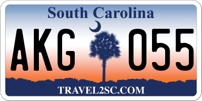 SC license plate AKG055