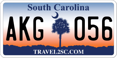SC license plate AKG056