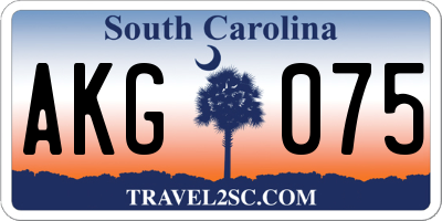SC license plate AKG075