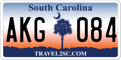 SC license plate AKG084