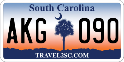 SC license plate AKG090