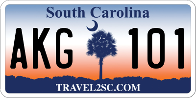 SC license plate AKG101