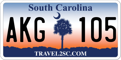 SC license plate AKG105