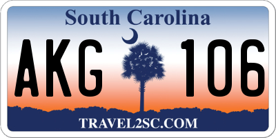 SC license plate AKG106
