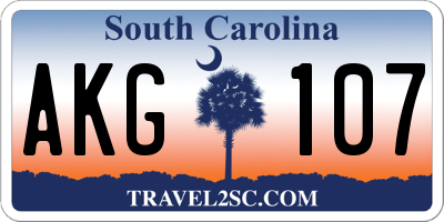 SC license plate AKG107