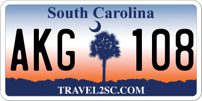 SC license plate AKG108
