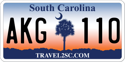 SC license plate AKG110