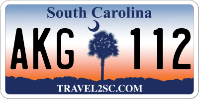 SC license plate AKG112