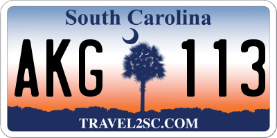 SC license plate AKG113
