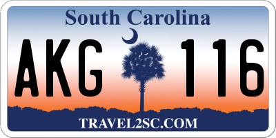 SC license plate AKG116