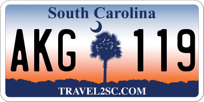 SC license plate AKG119
