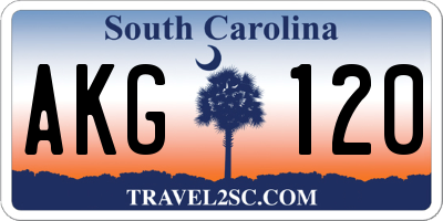 SC license plate AKG120