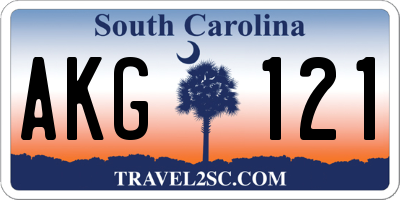 SC license plate AKG121