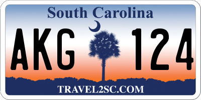 SC license plate AKG124
