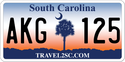 SC license plate AKG125