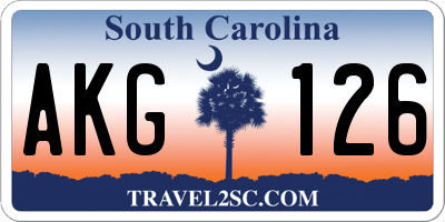 SC license plate AKG126