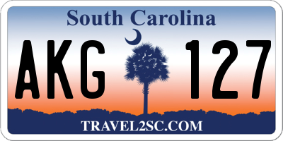 SC license plate AKG127