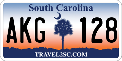 SC license plate AKG128