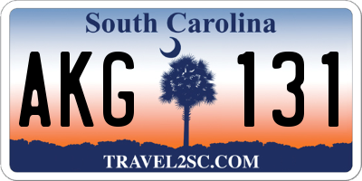 SC license plate AKG131