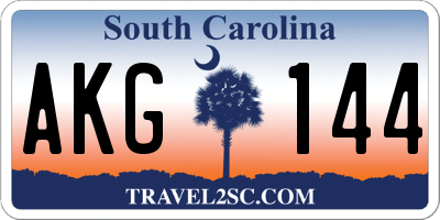 SC license plate AKG144