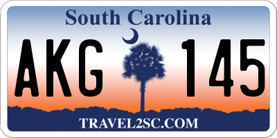 SC license plate AKG145