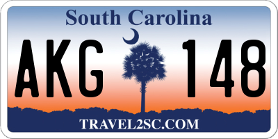 SC license plate AKG148
