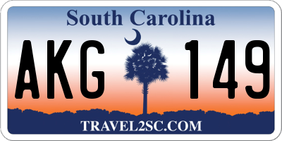 SC license plate AKG149