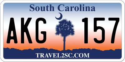 SC license plate AKG157
