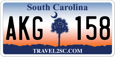 SC license plate AKG158