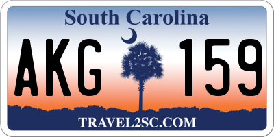 SC license plate AKG159